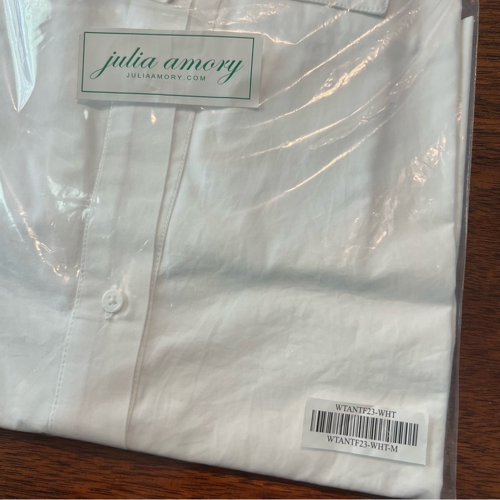 Julia Amory Antibes Top Blanc Medium NWT - Picture 8 of 16